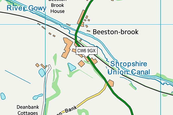 CW6 9GX map - OS VectorMap District (Ordnance Survey) CW6 9GX map - OS VectorMap District (Ordnance Survey)