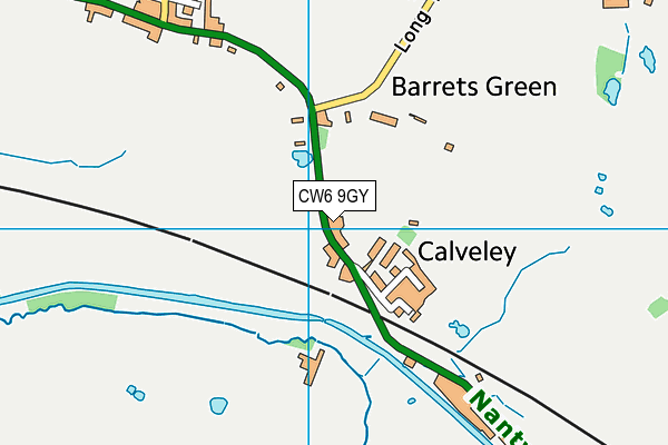 CW6 9GY map - OS VectorMap District (Ordnance Survey) CW6 9GY map - OS VectorMap District (Ordnance Survey)