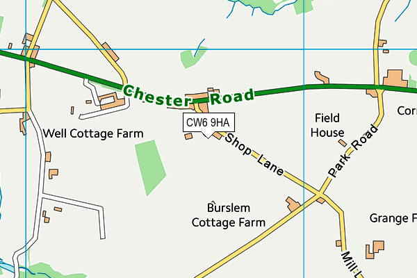 CW6 9HA map - OS VectorMap District (Ordnance Survey) CW6 9HA map - OS VectorMap District (Ordnance Survey)
