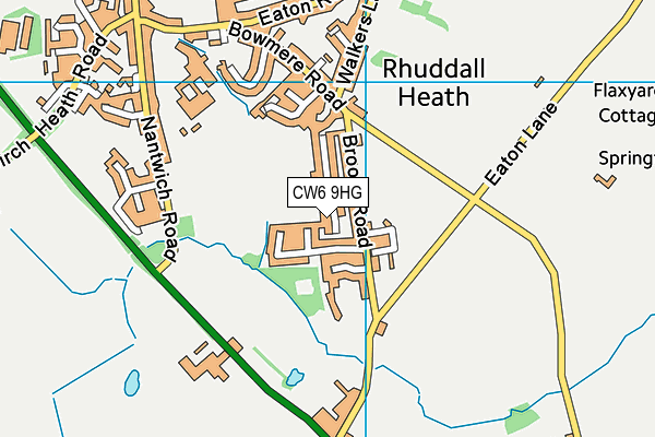 CW6 9HG map - OS VectorMap District (Ordnance Survey)