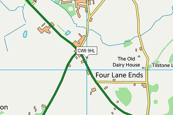 CW6 9HL map - OS VectorMap District (Ordnance Survey) CW6 9HL map - OS VectorMap District (Ordnance Survey)