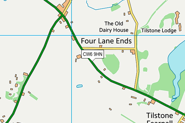 CW6 9HN map - OS VectorMap District (Ordnance Survey) CW6 9HN map - OS VectorMap District (Ordnance Survey)