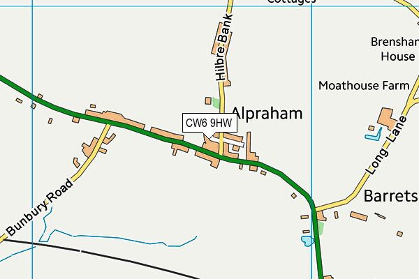 CW6 9HW map - OS VectorMap District (Ordnance Survey) CW6 9HW map - OS VectorMap District (Ordnance Survey)