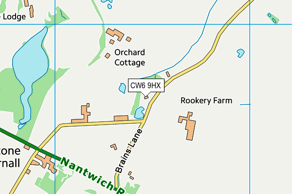 CW6 9HX map - OS VectorMap District (Ordnance Survey) CW6 9HX map - OS VectorMap District (Ordnance Survey)