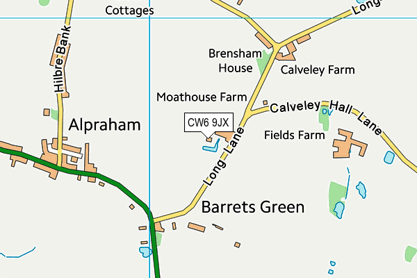 CW6 9JX map - OS VectorMap District (Ordnance Survey) CW6 9JX map - OS VectorMap District (Ordnance Survey)