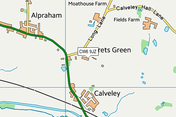 CW6 9JZ map - OS VectorMap District (Ordnance Survey) CW6 9JZ map - OS VectorMap District (Ordnance Survey)