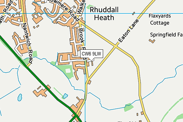 CW6 9LW map - OS VectorMap District (Ordnance Survey) CW6 9LW map - OS VectorMap District (Ordnance Survey)