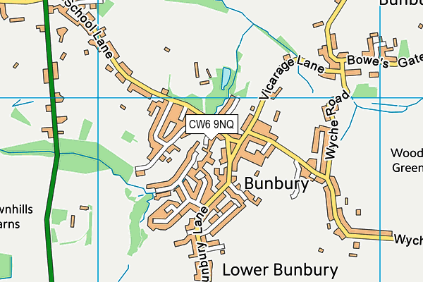 CW6 9NQ map - OS VectorMap District (Ordnance Survey) CW6 9NQ map - OS VectorMap District (Ordnance Survey)