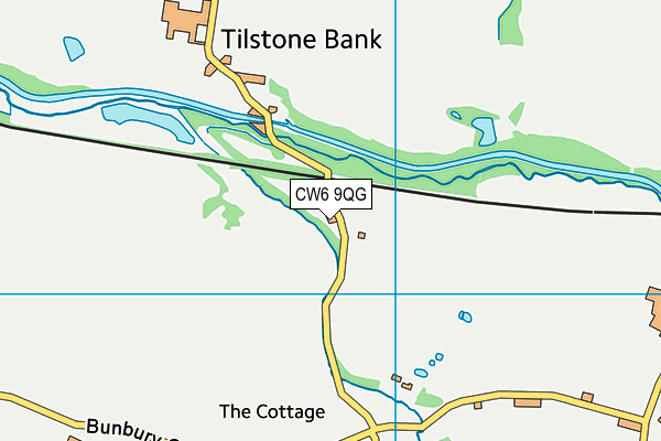 CW6 9QG map - OS VectorMap District (Ordnance Survey) CW6 9QG map - OS VectorMap District (Ordnance Survey)