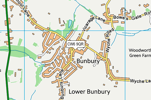CW6 9QR map - OS VectorMap District (Ordnance Survey) CW6 9QR map - OS VectorMap District (Ordnance Survey)