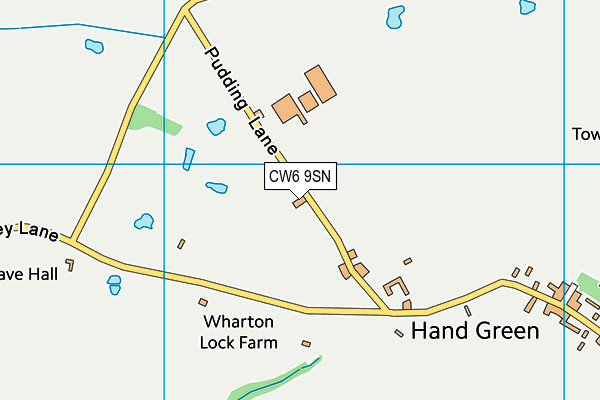 CW6 9SN map - OS VectorMap District (Ordnance Survey) CW6 9SN map - OS VectorMap District (Ordnance Survey)