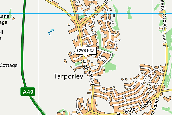 CW6 9XZ map - OS VectorMap District (Ordnance Survey) CW6 9XZ map - OS VectorMap District (Ordnance Survey)