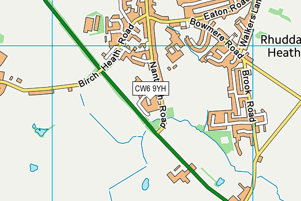 CW6 9YH map - OS VectorMap District (Ordnance Survey) CW6 9YH map - OS VectorMap District (Ordnance Survey)