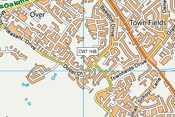 CW7 1HB map - OS VectorMap District (Ordnance Survey) CW7 1HB map - OS VectorMap District (Ordnance Survey)