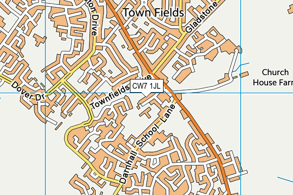 CW7 1JL map - OS VectorMap District (Ordnance Survey) CW7 1JL map - OS VectorMap District (Ordnance Survey)