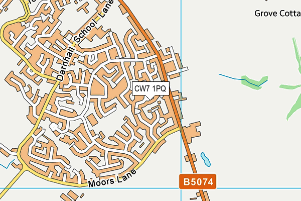 CW7 1PQ map - OS VectorMap District (Ordnance Survey) CW7 1PQ map - OS VectorMap District (Ordnance Survey)