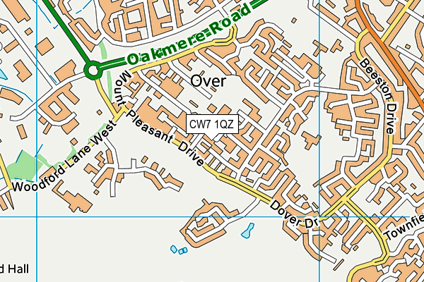 CW7 1QZ map - OS VectorMap District (Ordnance Survey) CW7 1QZ map - OS VectorMap District (Ordnance Survey)