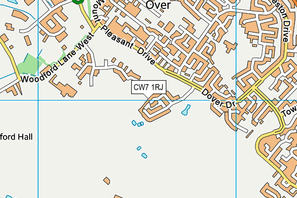 CW7 1RJ map - OS VectorMap District (Ordnance Survey) CW7 1RJ map - OS VectorMap District (Ordnance Survey)
