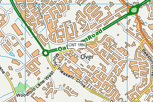 CW7 1RN map - OS VectorMap District (Ordnance Survey) CW7 1RN map - OS VectorMap District (Ordnance Survey)