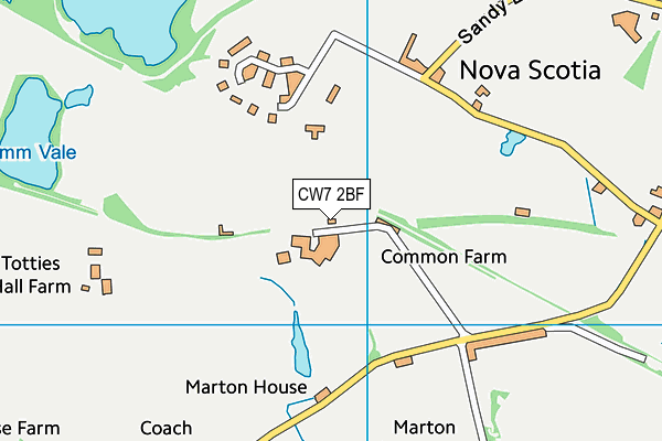 CW7 2BF map - OS VectorMap District (Ordnance Survey) CW7 2BF map - OS VectorMap District (Ordnance Survey)