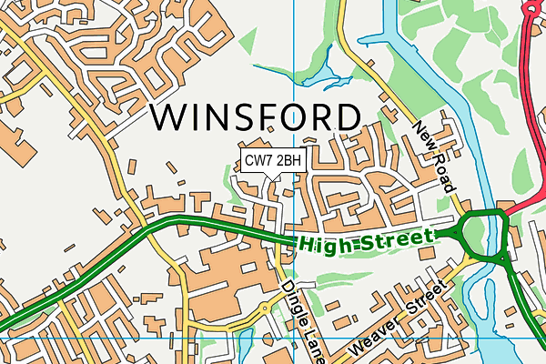 CW7 2BH map - OS VectorMap District (Ordnance Survey) CW7 2BH map - OS VectorMap District (Ordnance Survey)