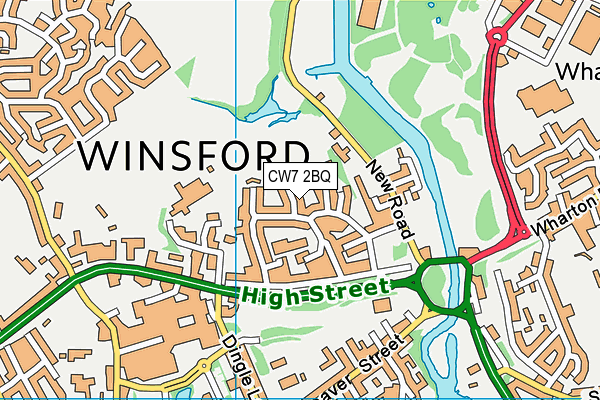 CW7 2BQ map - OS VectorMap District (Ordnance Survey) CW7 2BQ map - OS VectorMap District (Ordnance Survey)