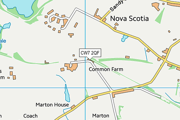 CW7 2QF map - OS VectorMap District (Ordnance Survey) CW7 2QF map - OS VectorMap District (Ordnance Survey)