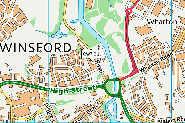 CW7 2UL map - OS VectorMap District (Ordnance Survey) CW7 2UL map - OS VectorMap District (Ordnance Survey)