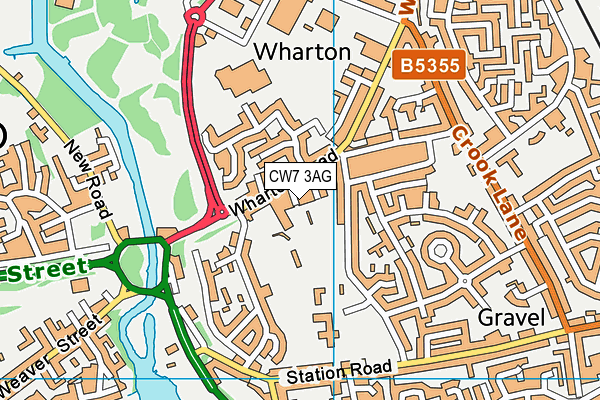 CW7 3AG map - OS VectorMap District (Ordnance Survey) CW7 3AG map - OS VectorMap District (Ordnance Survey)