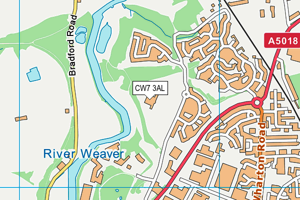 CW7 3AL map - OS VectorMap District (Ordnance Survey) CW7 3AL map - OS VectorMap District (Ordnance Survey)