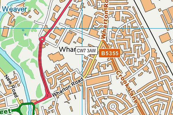 CW7 3AW map - OS VectorMap District (Ordnance Survey) CW7 3AW map - OS VectorMap District (Ordnance Survey)