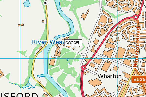 CW7 3BU map - OS VectorMap District (Ordnance Survey) CW7 3BU map - OS VectorMap District (Ordnance Survey)