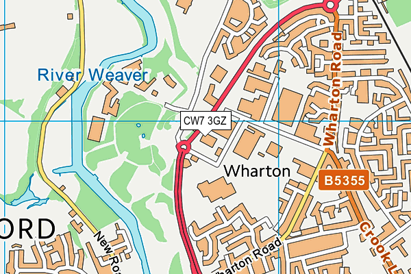 CW7 3GZ map - OS VectorMap District (Ordnance Survey) CW7 3GZ map - OS VectorMap District (Ordnance Survey)