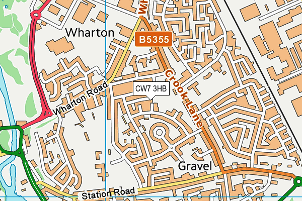 CW7 3HB map - OS VectorMap District (Ordnance Survey) CW7 3HB map - OS VectorMap District (Ordnance Survey)