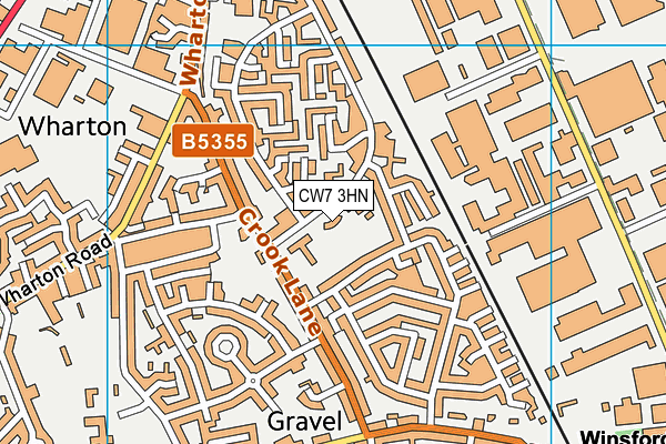 CW7 3HN map - OS VectorMap District (Ordnance Survey) CW7 3HN map - OS VectorMap District (Ordnance Survey)