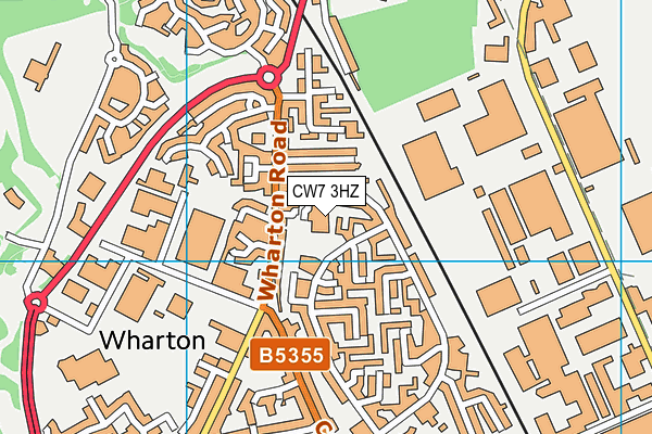 CW7 3HZ map - OS VectorMap District (Ordnance Survey) CW7 3HZ map - OS VectorMap District (Ordnance Survey)