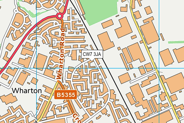 CW7 3JA map - OS VectorMap District (Ordnance Survey) CW7 3JA map - OS VectorMap District (Ordnance Survey)