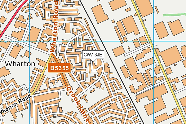CW7 3JE map - OS VectorMap District (Ordnance Survey) CW7 3JE map - OS VectorMap District (Ordnance Survey)