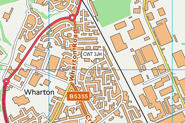 CW7 3JH map - OS VectorMap District (Ordnance Survey) CW7 3JH map - OS VectorMap District (Ordnance Survey)