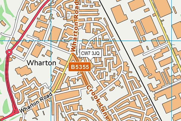 CW7 3JQ map - OS VectorMap District (Ordnance Survey) CW7 3JQ map - OS VectorMap District (Ordnance Survey)