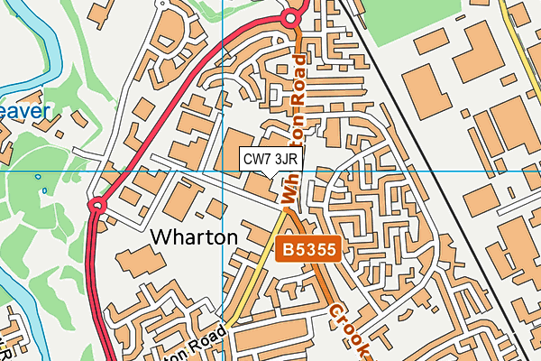 CW7 3JR map - OS VectorMap District (Ordnance Survey) CW7 3JR map - OS VectorMap District (Ordnance Survey)
