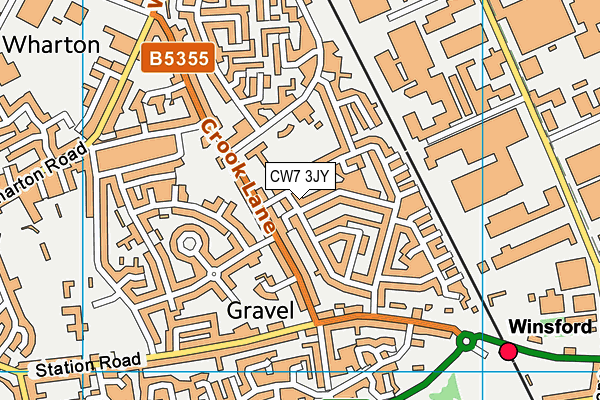CW7 3JY map - OS VectorMap District (Ordnance Survey) CW7 3JY map - OS VectorMap District (Ordnance Survey)