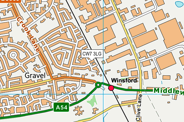 CW7 3LG map - OS VectorMap District (Ordnance Survey) CW7 3LG map - OS VectorMap District (Ordnance Survey)