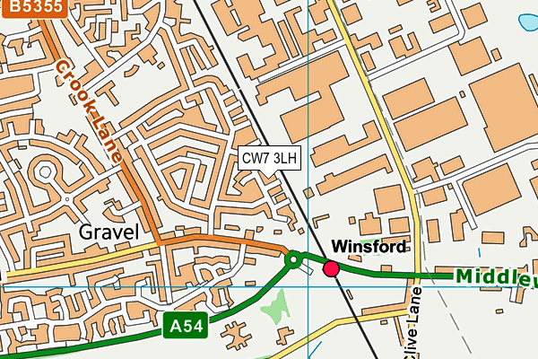CW7 3LH map - OS VectorMap District (Ordnance Survey) CW7 3LH map - OS VectorMap District (Ordnance Survey)