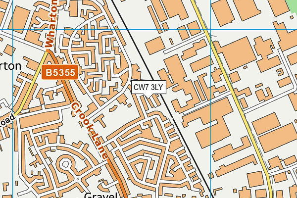 CW7 3LY map - OS VectorMap District (Ordnance Survey) CW7 3LY map - OS VectorMap District (Ordnance Survey)