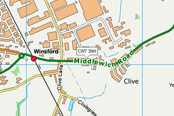 CW7 3NH map - OS VectorMap District (Ordnance Survey) CW7 3NH map - OS VectorMap District (Ordnance Survey)