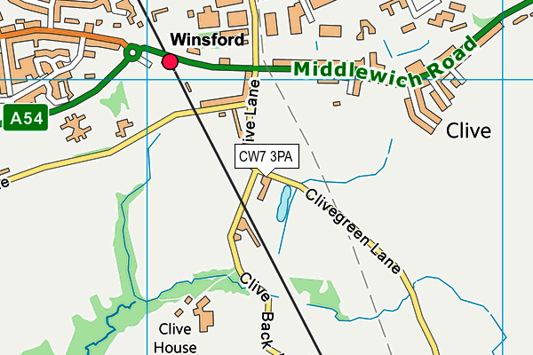 CW7 3PA map - OS VectorMap District (Ordnance Survey) CW7 3PA map - OS VectorMap District (Ordnance Survey)