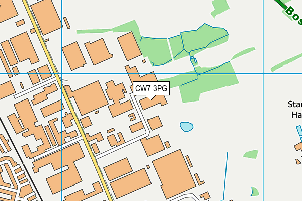 CW7 3PG map - OS VectorMap District (Ordnance Survey) CW7 3PG map - OS VectorMap District (Ordnance Survey)