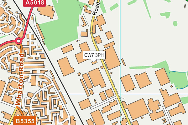 CW7 3PH map - OS VectorMap District (Ordnance Survey) CW7 3PH map - OS VectorMap District (Ordnance Survey)