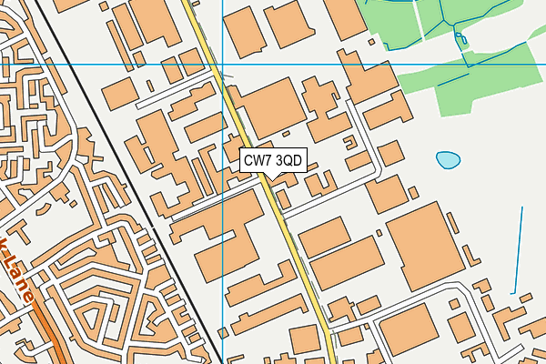 CW7 3QD map - OS VectorMap District (Ordnance Survey) CW7 3QD map - OS VectorMap District (Ordnance Survey)